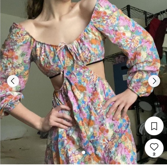 Wild Fable Dress Open Cut Out Waist - Picture 3 of 5